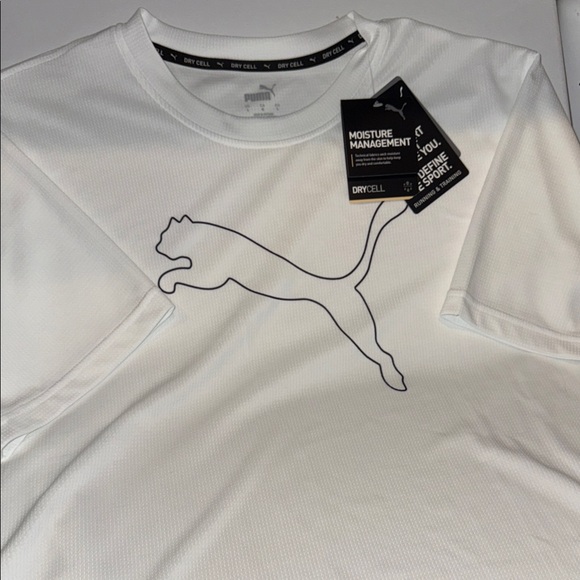 NWT Puma White DryCELL Short Sleeve Tee - Picture 1 of 3